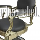 Кресло для барбершопа Ричард полированный каркас медного цвета